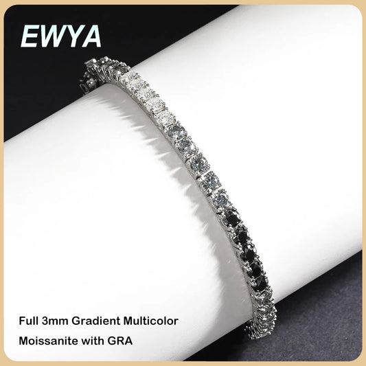 Gradient Moissanite Tennis Bracelet