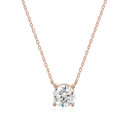 Rose Gold Moissanite Necklace