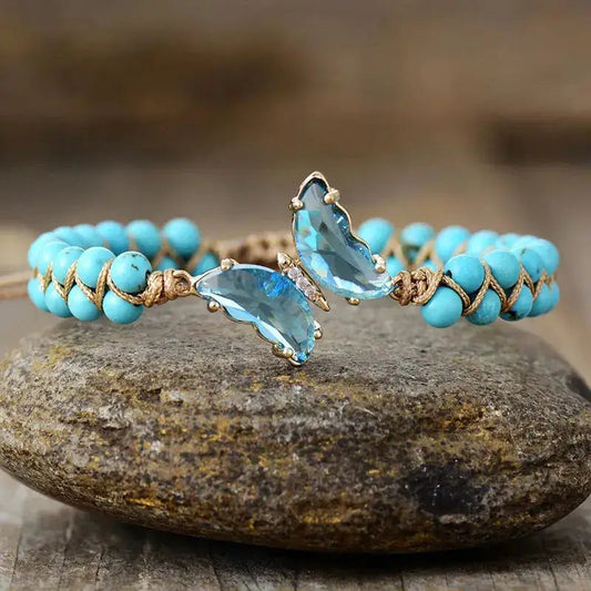 Top 1 Butterfly Bracelet – Turquoise Crystal Beauty