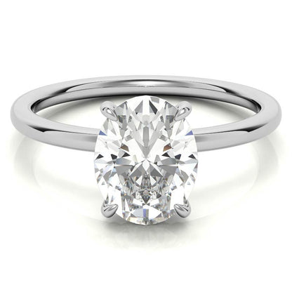 Oval Moissanite Ring – 1 Elegant White Gold Showstopper