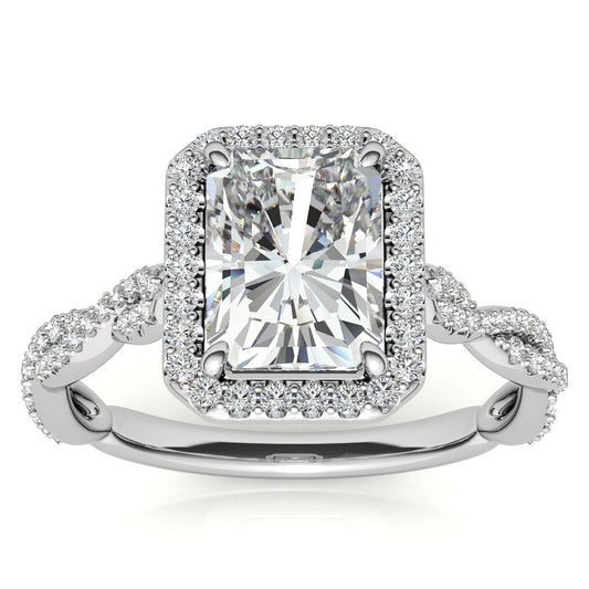 Emerald Moissanite Ring – 14K Gold Brilliance in 1 Stunning Piece