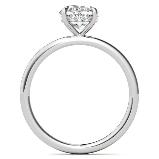 Oval Moissanite Ring – 1 Elegant White Gold Showstopper