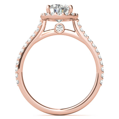 Rose Gold Moissanite Ring – 1 Radiant Pear-Shaped Sparkler