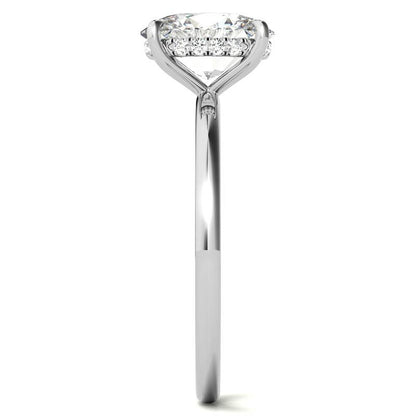 Oval Moissanite Ring – 1 Elegant White Gold Showstopper