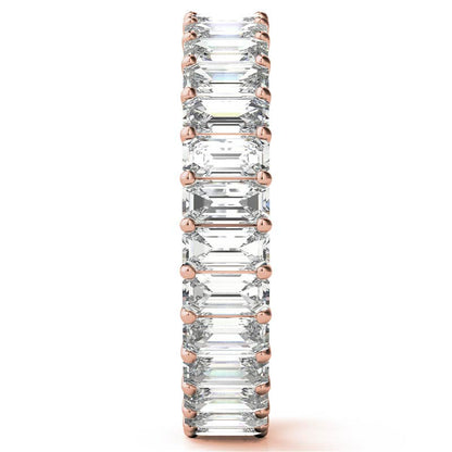 Rose Gold Emerald Band – 1 Elegant Moissanite Ring to Love