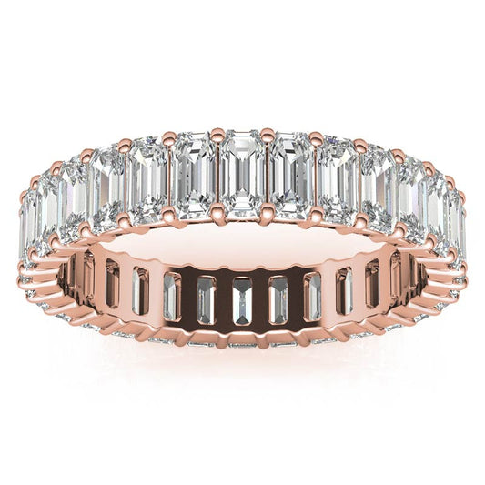 Rose Gold Emerald Band – 1 Elegant Moissanite Ring to Love