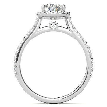 Pear-Shaped Moissanite Ring – 1 Elegant White Gold Sparkler