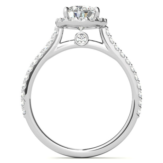 Pear-Shaped Moissanite Ring – 1 Elegant White Gold Sparkler
