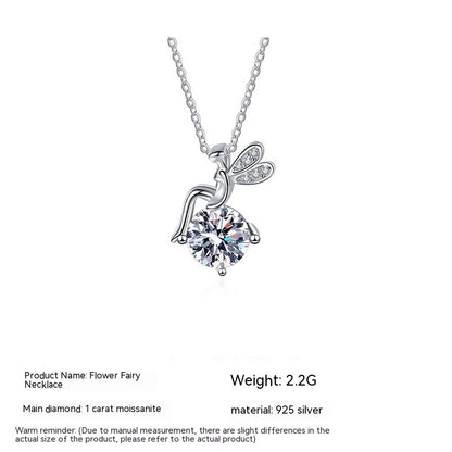 Farcent Moissanite Necklace – Sterling Silver Brilliance