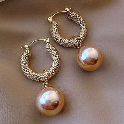 Zircon Pearl Jewelry Set – Elegant Earrings & Rings