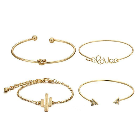 Love Bracelet Set – 3 Chic Pieces with Elegant Charm