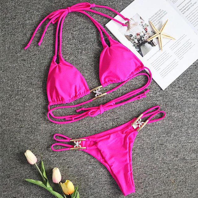 Luxury Rhinestone Bikini Set – Dazzling Two-Piece Swimwear