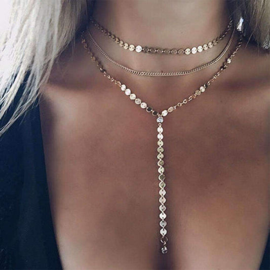Top 1 Lariat Necklace – Elegant Three-Layer Design